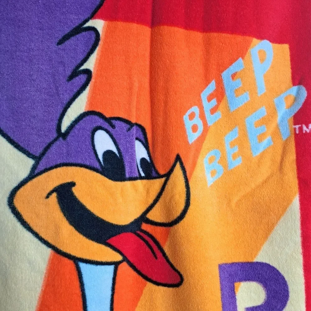 Vintage Road Runner Cartoon Beach Towel
